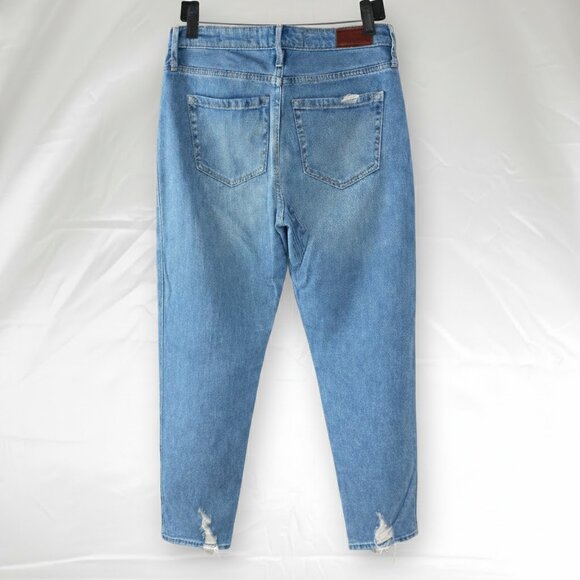 Hollister High Rise Mom Jeans Women 5R W27 L27 Blue  Stretch - Picture 2 of 7